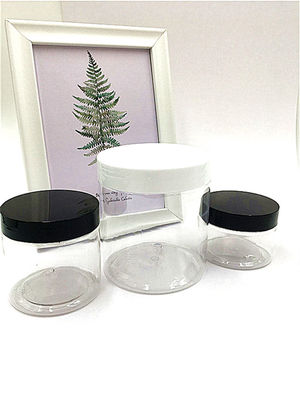 Cosmetic Pet Plastic Jar 100ml Clear Spice Jars Packaging
