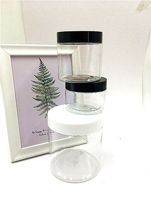 Cosmetic Pet Plastic Jar 100ml Clear Spice Jars Packaging