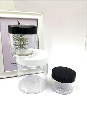 Cosmetic Pet Plastic Jar 100ml Clear Spice Jars Packaging