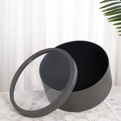 Biodegradable Bouquet Packaging Gift Clear PVC Cylindrical Flower Box 2mm Thickness