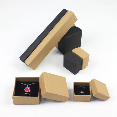 Custom Jewelry Kraft Paper Packaging Box Ring Bracelet Box 9*9*3.2cm
