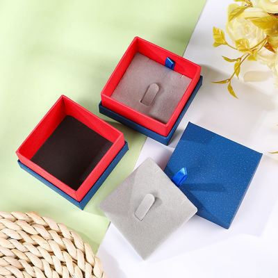 Thick Blue Necklace Base Lip Gift Jewelry Box Paper Ring Earring Bracelet Pendant
