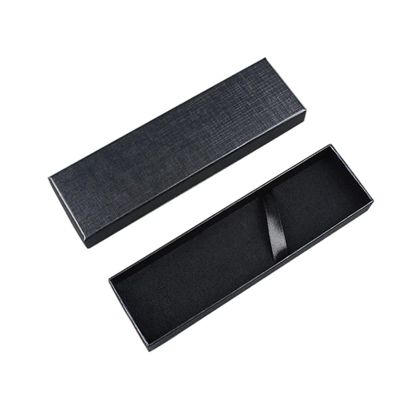 Black Pen Innovative Biodegradable Packaging Rectangle Gift Pen Box